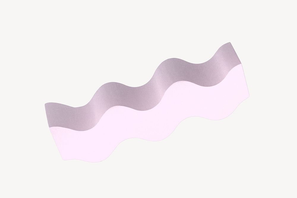 3D pastel pink squiggle shape illustration