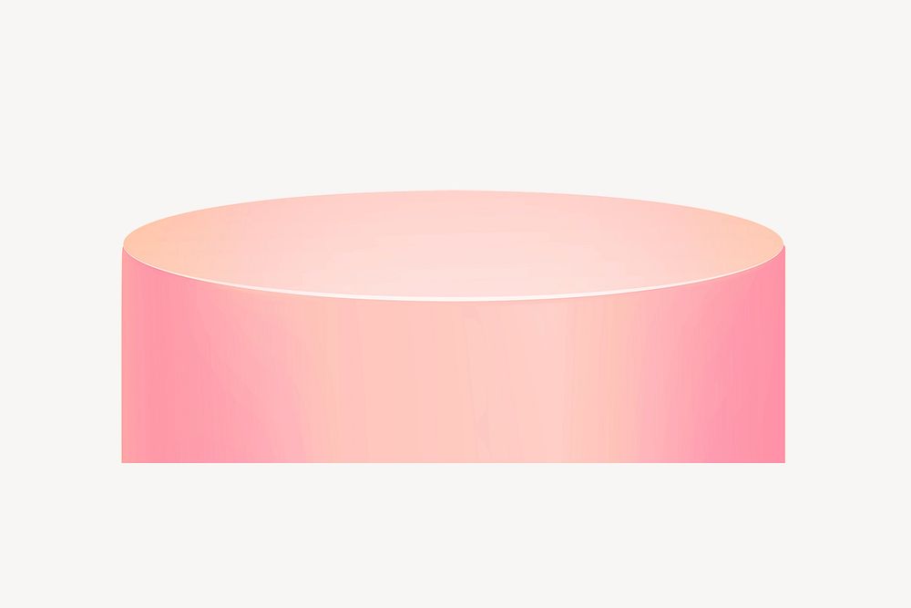 3D gradient pink product podium illustration
