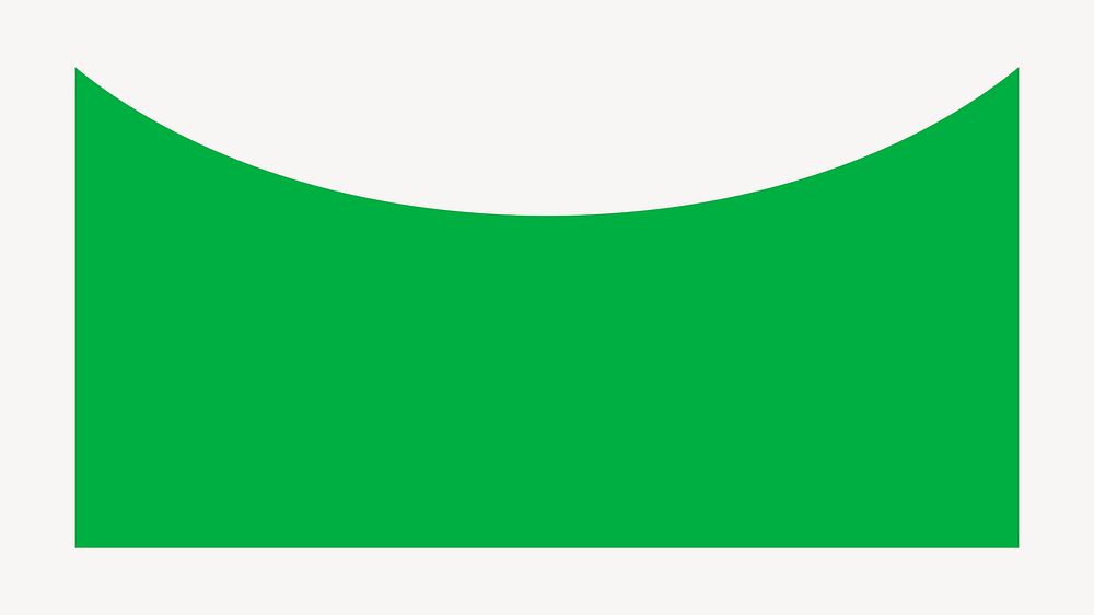 Abstract green badge, rectangle shape vector