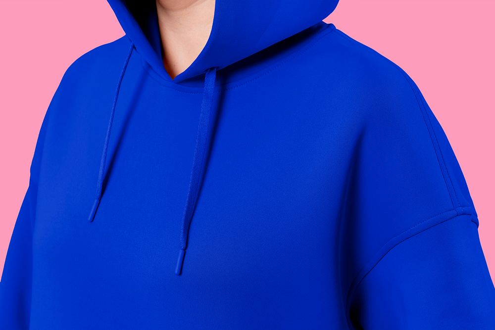 Blue hoodie, winter fashion