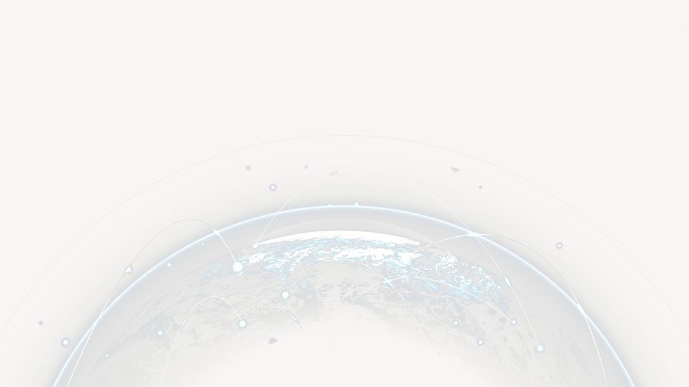 Global connection background, white technology design