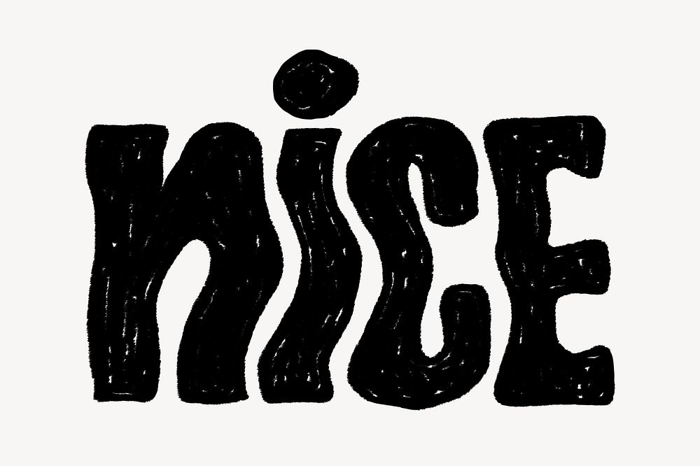 Nice distorted word, typography doodle