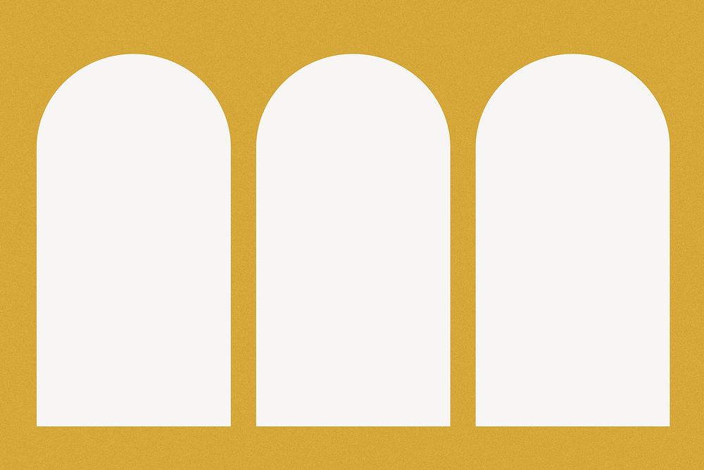 Gold arch windows frame, geometric design