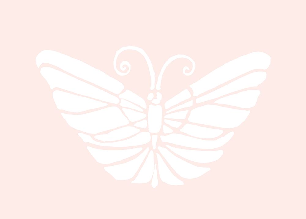 Vintage white butterfly, animal clipart psd, remixed by rawpixel