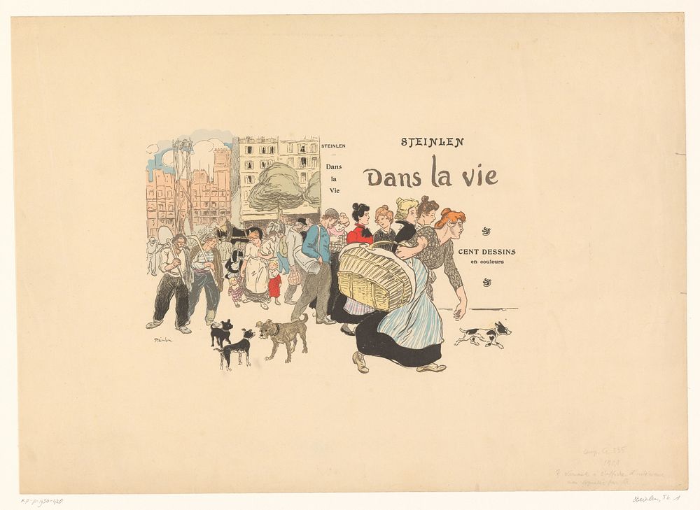 Omslag voor prenten over het dagelijks leven (1901) print in high resolution by Théophile Alexandre Steinlen. Original from…