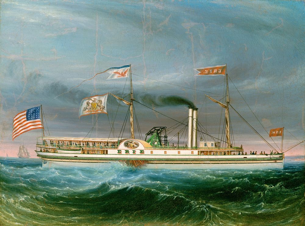 Steamship "Erie" (ca. 1837) by American 19th Century.  