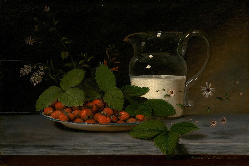 Strawberries and Cream (1816) by Raphaelle Peale.  