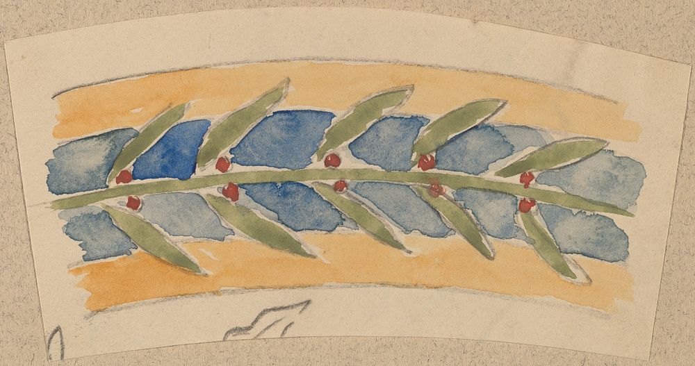 Study for a Border Design, (1890/1897) by Charles Sprague Pearce.