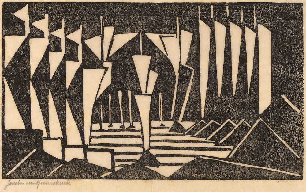 Stylized Sailboats (1915) by Jacoba van Heemskerck.  