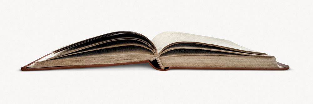 Open book isolated on off white design 