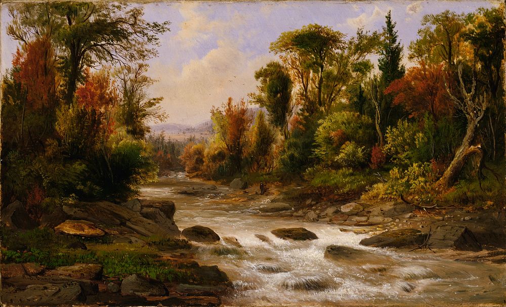 On the St. Annes, East Canada (1863-1865) painting in high resolution by Robert Seldon Duncanson.  
