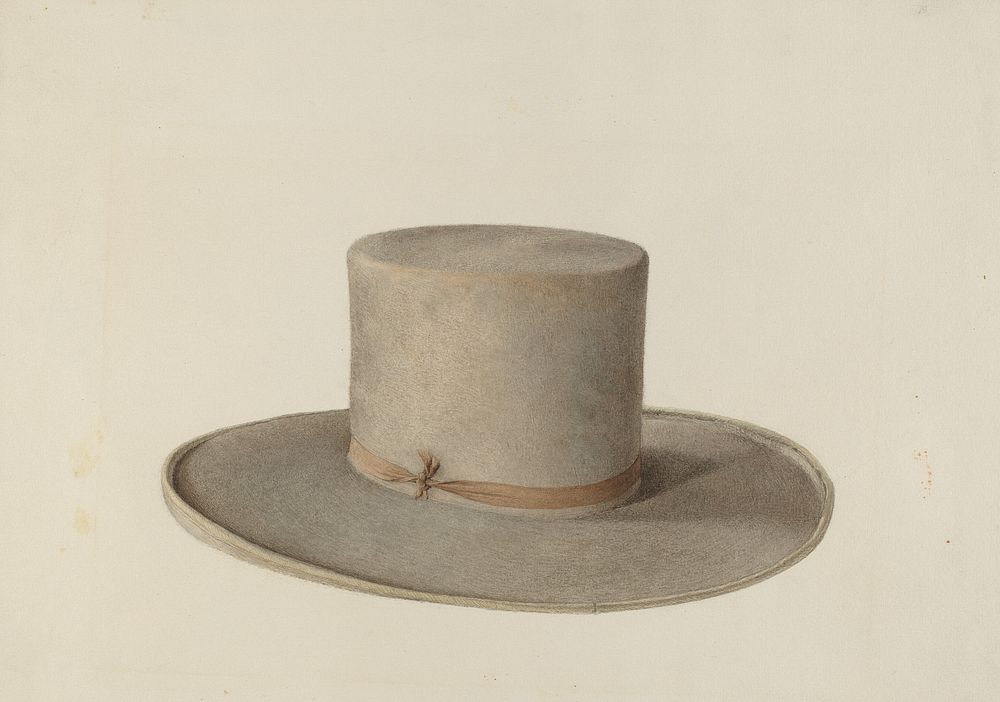 Shaker Man's Hat (c. 1936) by Ingrid Selmer&ndash;Larsen.  