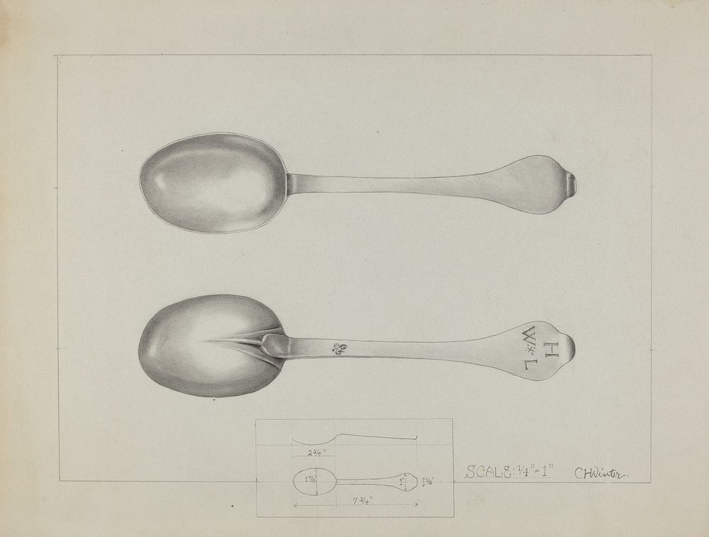 Silver Spoon (ca.1936) by Charlotte Winter.  