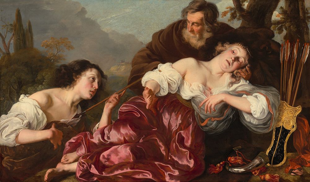 Silvio with the Wounded Dorinda (1651) by Louis Vallée.  