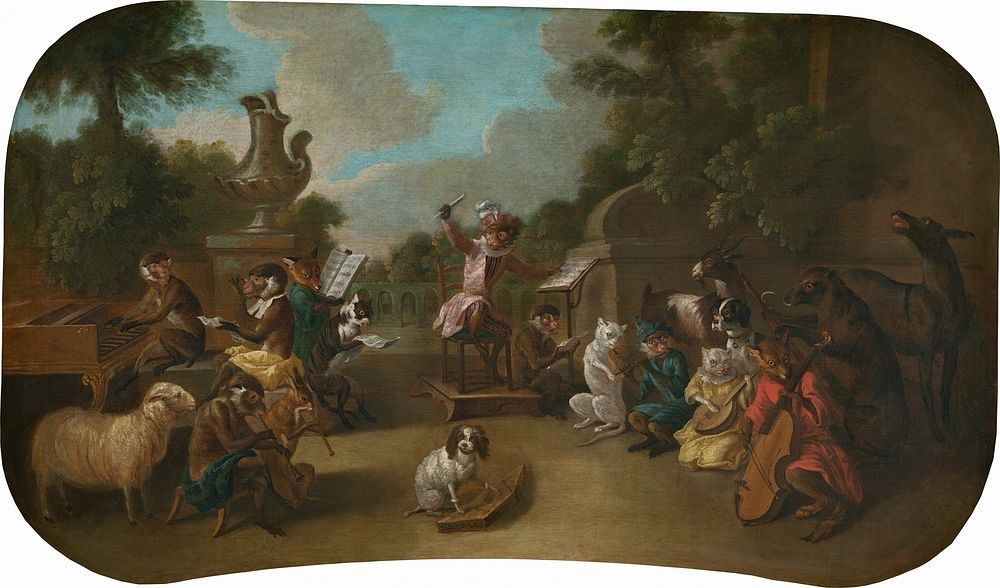 Singerie: The Concert (ca. 1739) by Christophe Huet.  