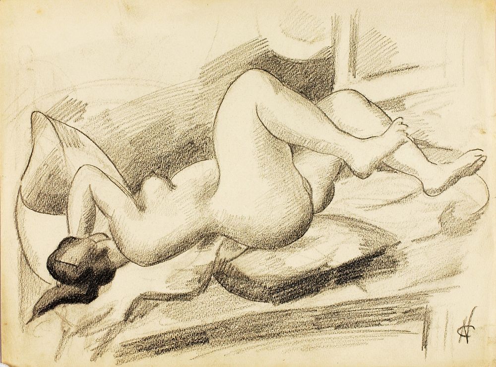 Reclining Female Nude by Carl Newman