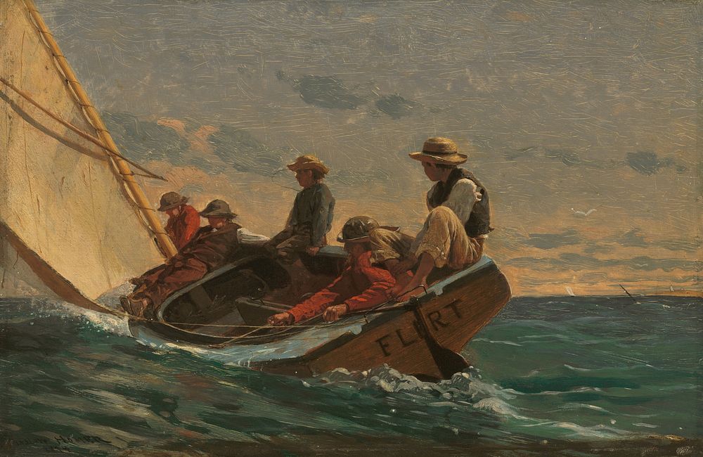 The Flirt (1874) by Winslow Homer.  