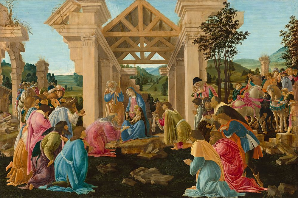 The Adoration of the Magi (ca. 1478–1482) by Sandro Botticelli.  