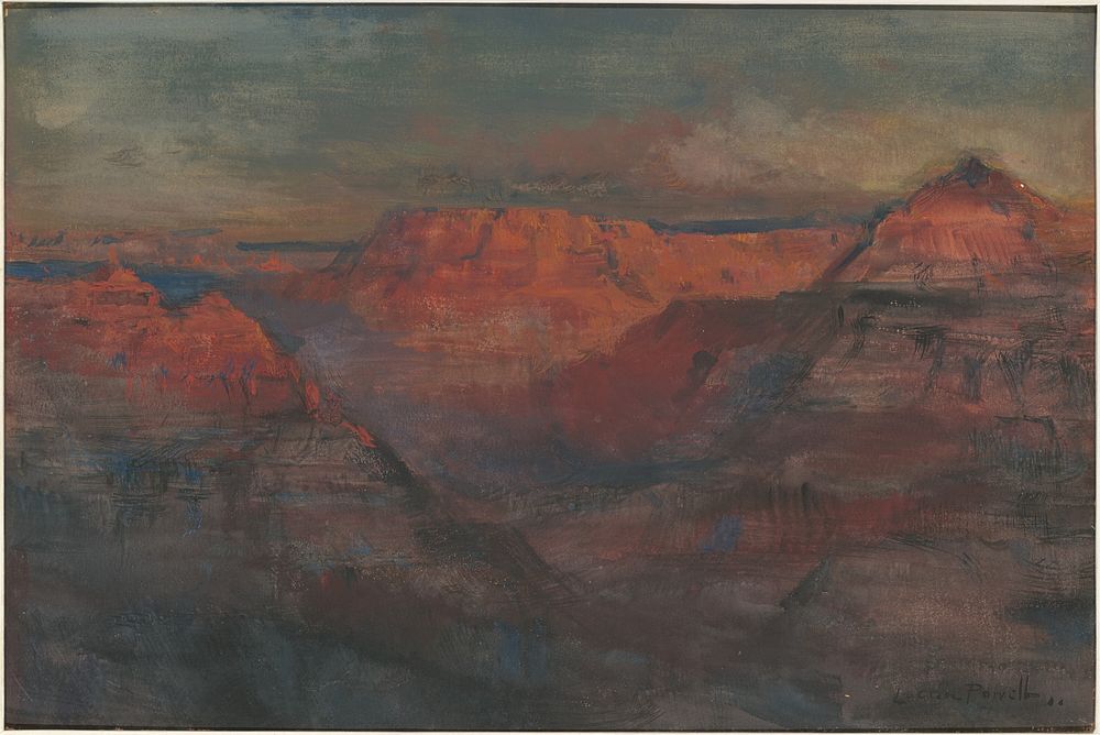 The Afterglow, Grand Canyon, Arizona (ca. 1904) by Lucien Whiting Powell.  