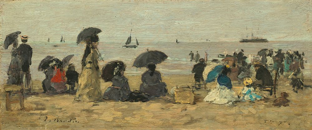 The Beach (1877) by Eug&egrave;ne Boudin.  