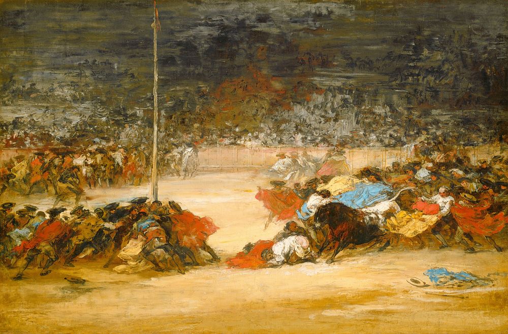 The Bullfight (ca. 1890&ndash;1900) by Eugenio Lucas Villamil.  