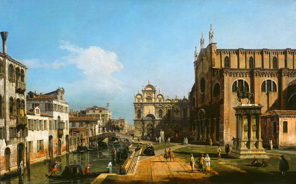 The Campo di SS. Giovanni e Paolo, Venice (1743&ndash;1747) by Bernardo Bellotto.  