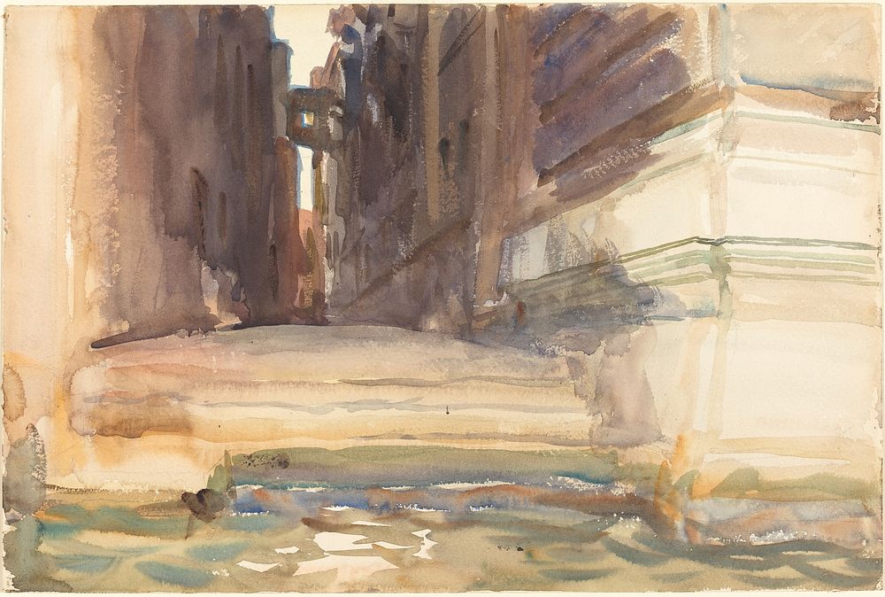 The Calle della Rosa with the Monte di Piet&agrave;, Venice (ca. 1904) by John Singer Sargent.  