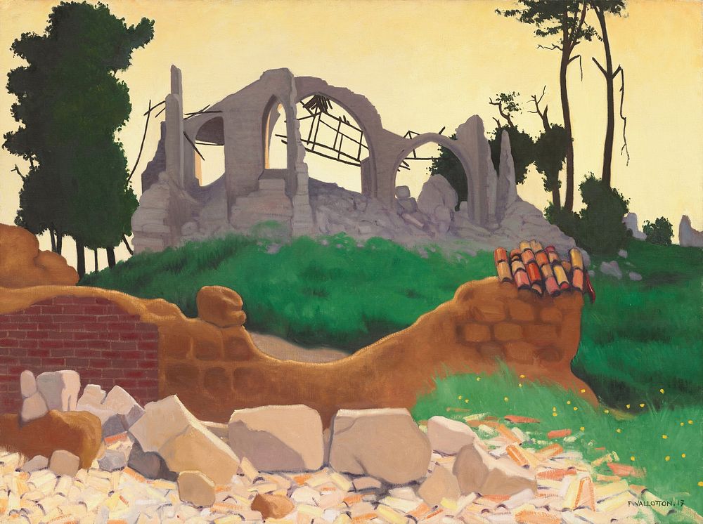 The Church of Souain (1917) by Félix Vallotton.  