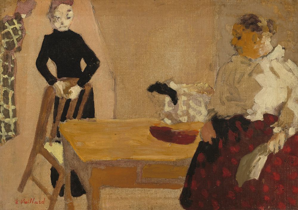 The Conversation (1891) by Edouard Vuillard.  