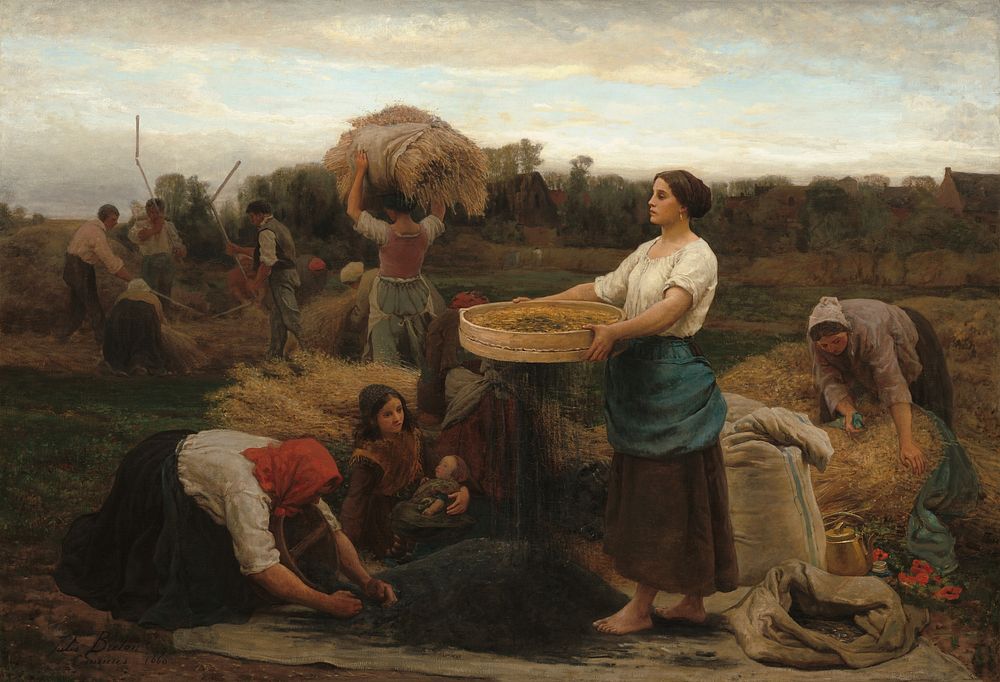 The Colza (Harvesting Rapeseed), (1860) by Jules Breton.  