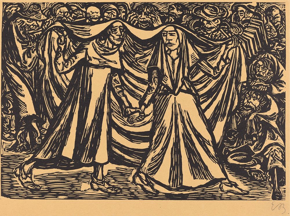 The Dance of Death II (1921) by Ernst Barlach.  