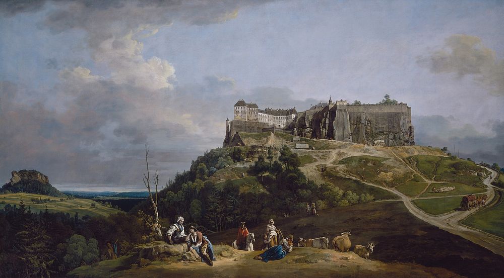 The Fortress of Königstein (1756–1758) by Bernardo Bellotto.  