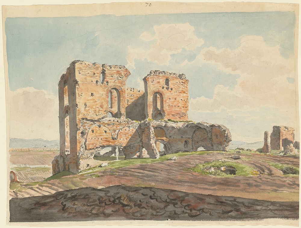 The Great Villa of the Quintilii on the Appian Way (1789) by Carlo Labruzzi.  