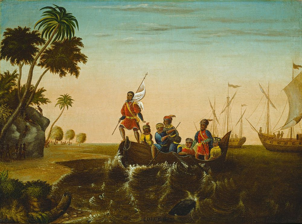 The Landing of Columbus (ca. 1837) by Edward Hicks.  