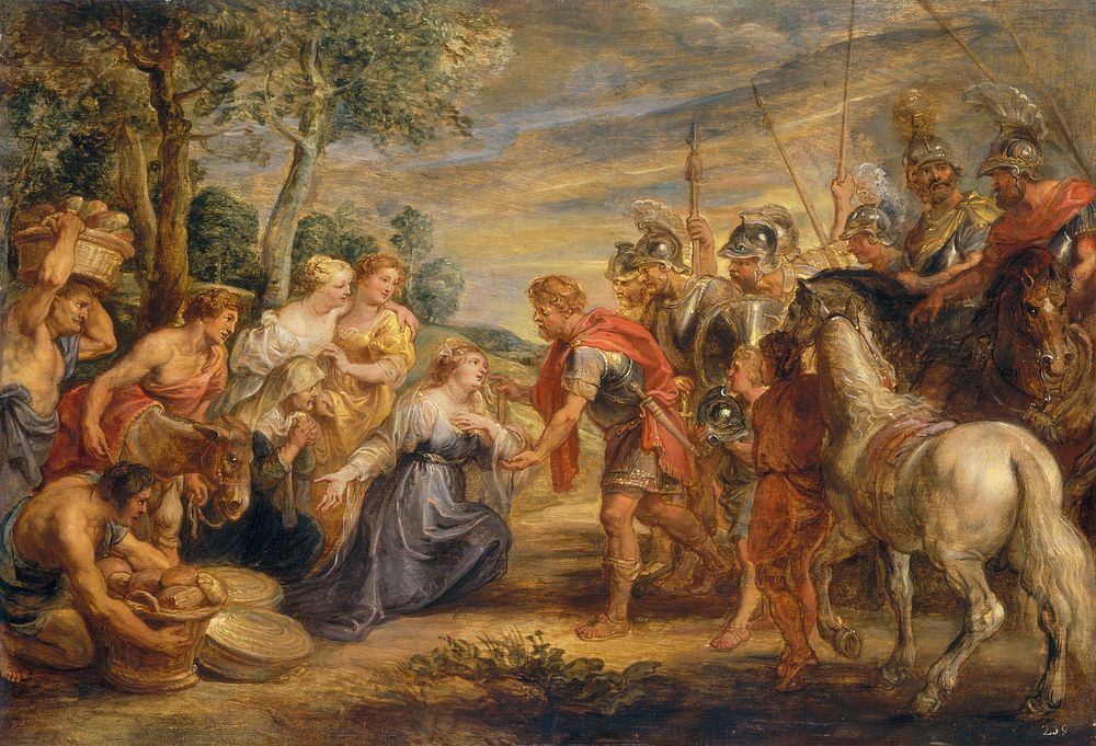 The Meeting of David and Abigail (ca. 1630) by Sir Peter Paul Rubens.  