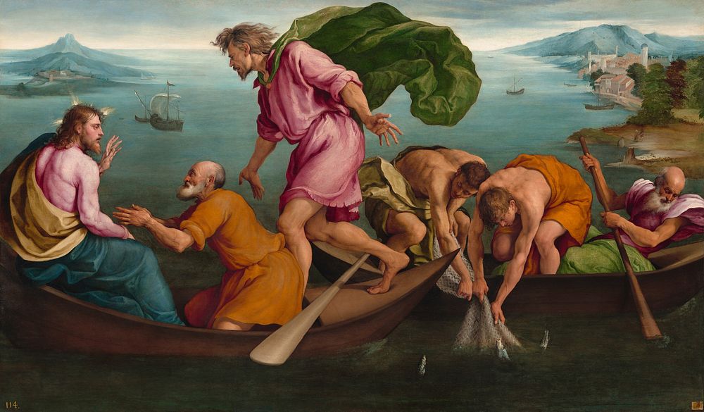 The Miraculous Draught of Fishes (1545) by Jacopo Bassano.  