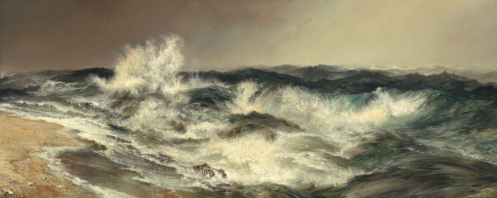 The Much Resounding Sea (1884) by Thomas Moran.  