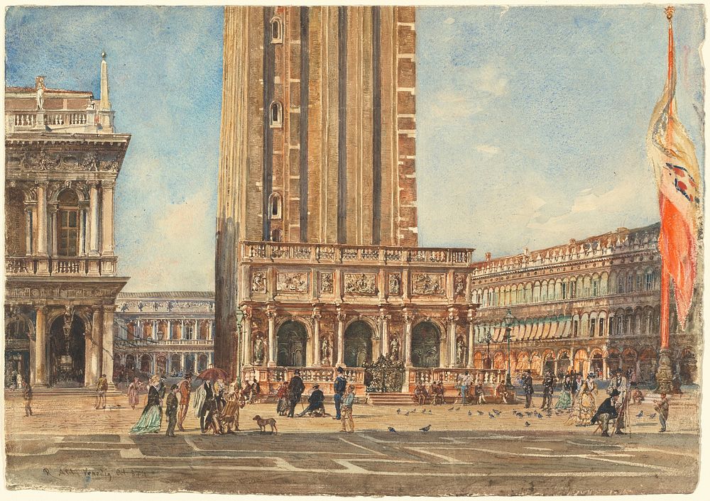 The Piazza San Marco (1874) by Rudolf von Alt.  