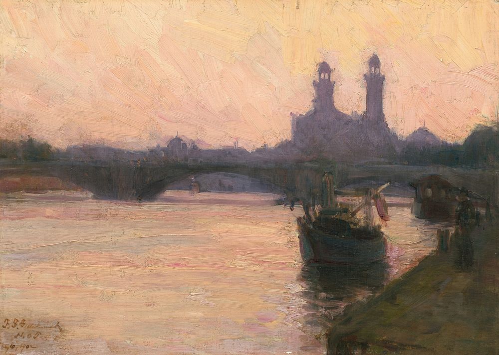 The Seine (ca. 1902) by Henry Ossawa Tanner.  