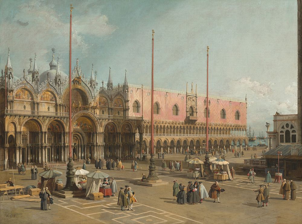 The Square of Saint Mark's, Venice (1742–1744) by Canaletto.  