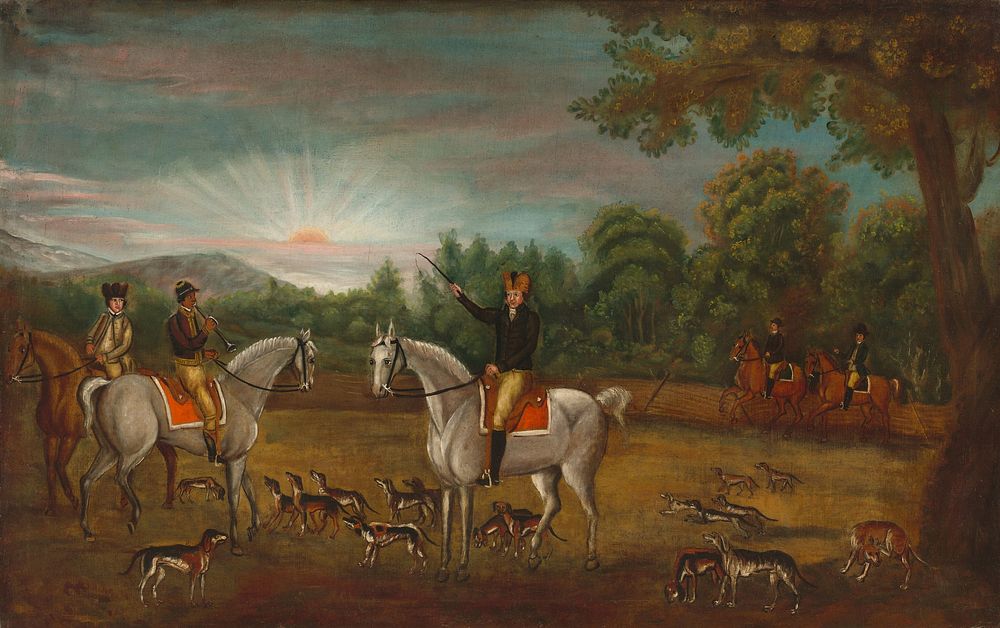 The Start of the Hunt (ca. 1800) by American 19th Century.  