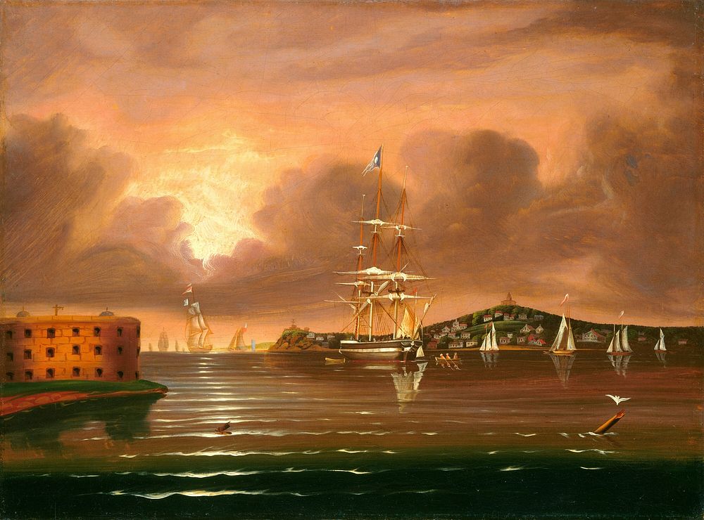 Threatening Sky, Bay of New York (mid 19th century) by Thomas Chambers.  