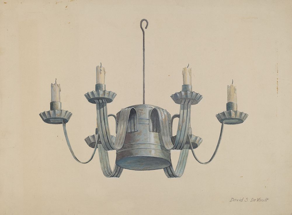 Tole Candle Wall Bracket (ca.1940) by David S. De Vault.  