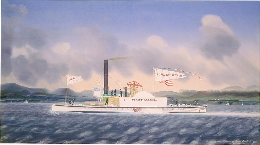 Towboat "John Birkbeck" (1854) by James Bard.  