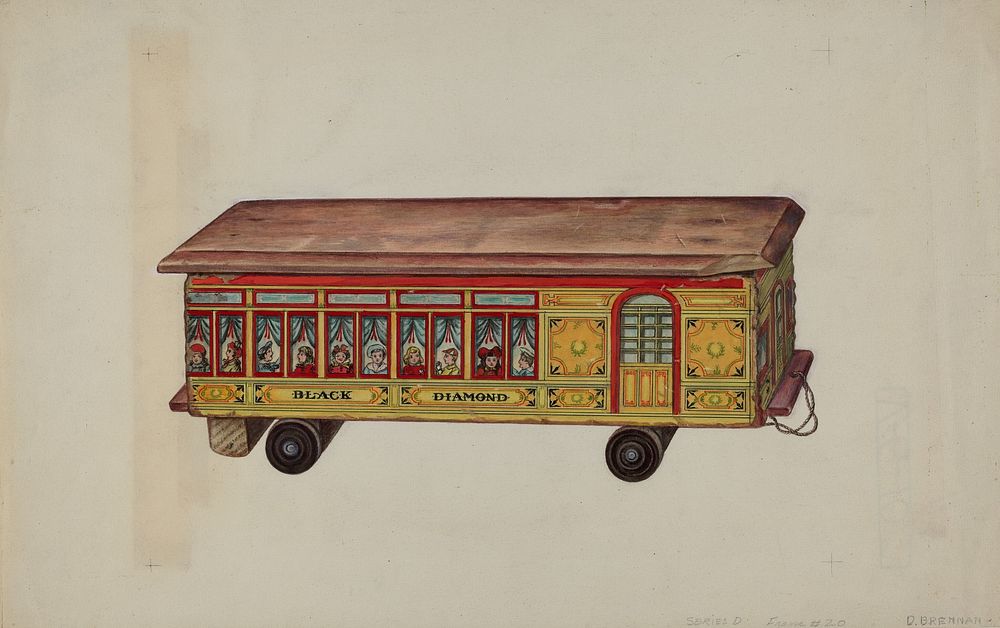 Toy Coach (ca.1939) by Dorothy Brennan.  