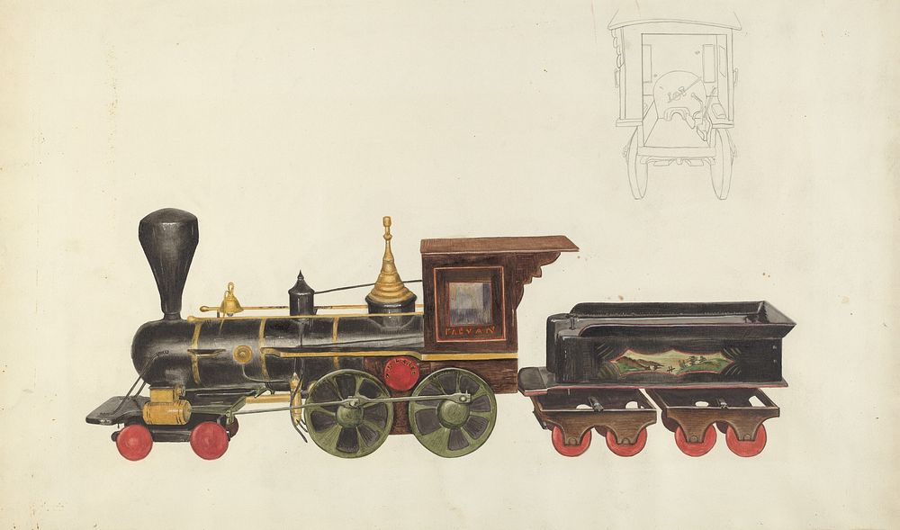 Toy Locomotive (ca.1936) by Alice Stearns.  
