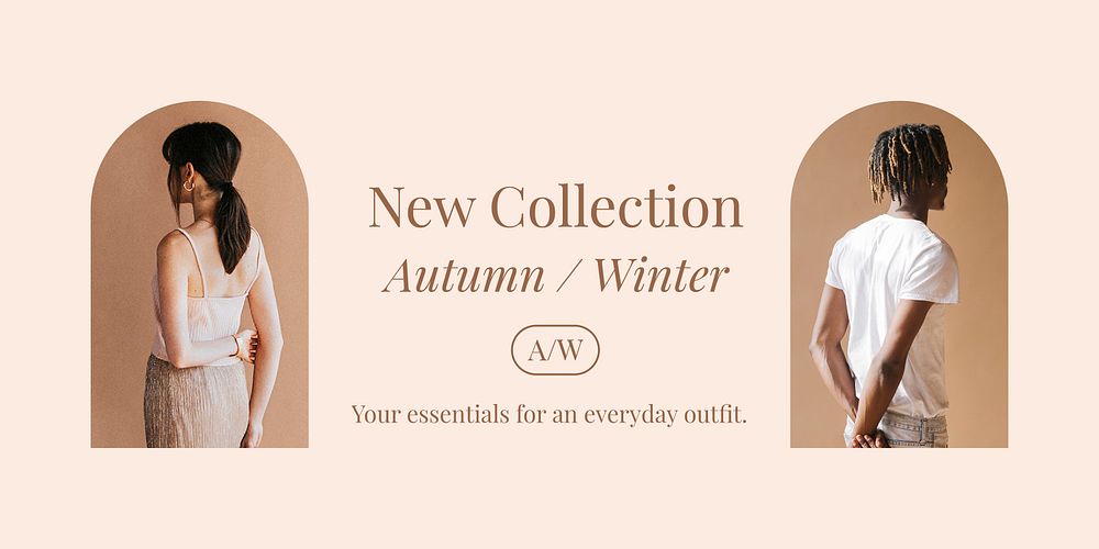 New fashion collection template vector everyday outfit