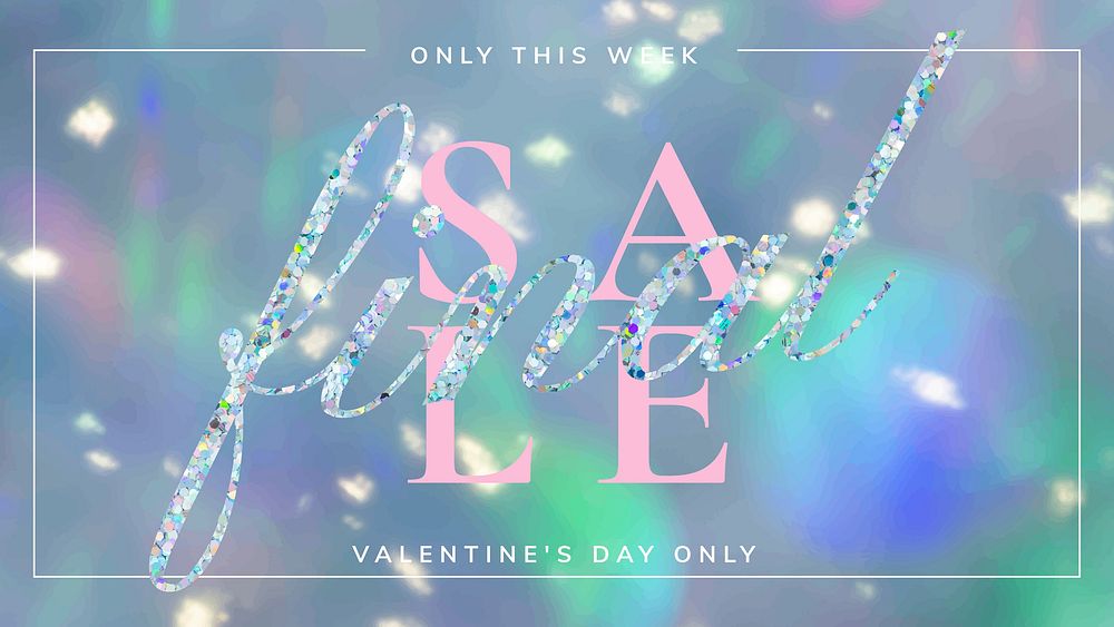 Valentine&rsquo;s final sale template vector editable social media ads