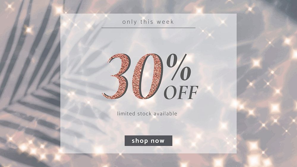 30% off sale template vector for social media post