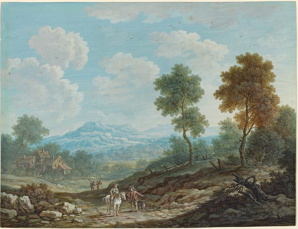 Travelers in a Broad Valley (ca. 1750) by Johann Christoph Dietzsch.  